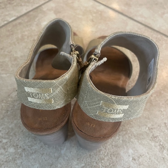 Block Heeled Cutout Sandals by Toms  Sz 11 - Picture 5 of 7